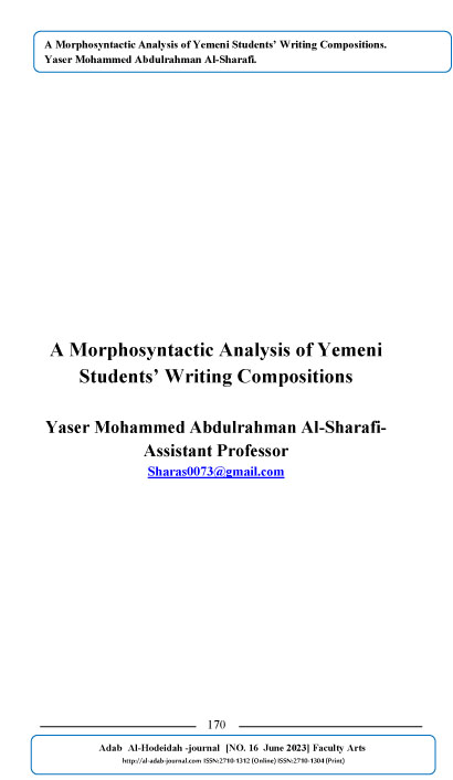 A Morphosyntactic Analysis of Yemeni Students’ Writing Compositions